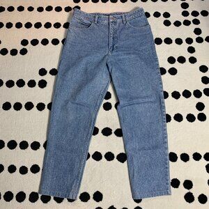 Vintage Lizwear Tapered Mom Jeans Womens 14 Light Wash Denim High Waist 90s Boho